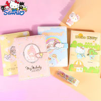 5ชิ้น Sanrio ปุ่มแม่เหล็กการ์ตูนน่ารัก Cinnamoroll Hello Purin โน๊ตบุ๊คปิดทองหนังสือเครื่องเขียนขายส่ง