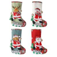 3D Christmas Stockings 4Pcs Fireplace Stockings Ornament with 3D Doll 3D Elk Bear Doll Christmas Decorations Stocking Gift Bag Party Favors for Home Decor typical