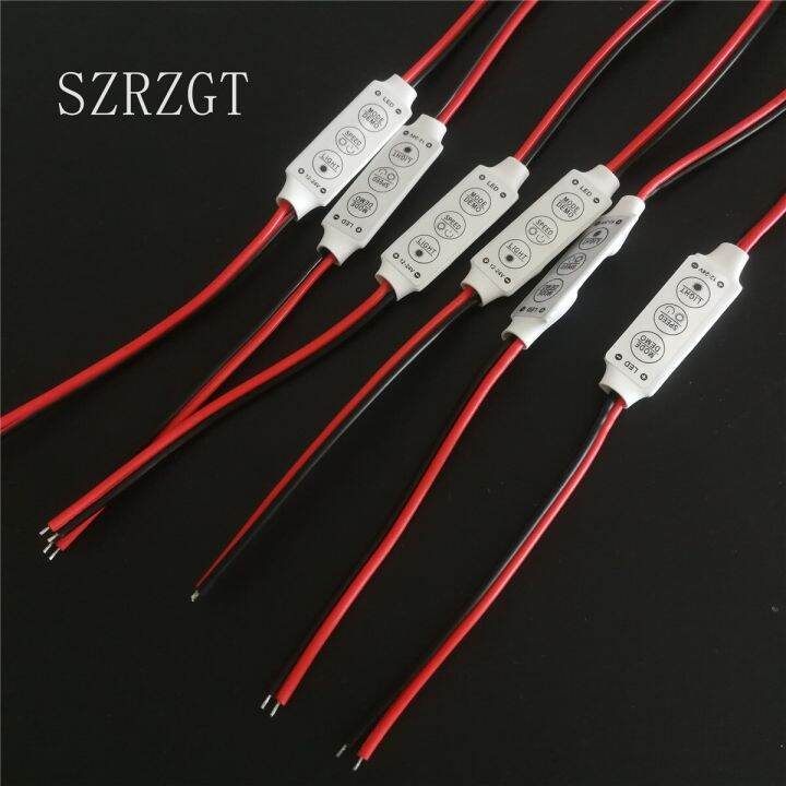 ตัวควบคุมเดี่ยวสีแอลอีดี3ปุ่มขนาดมินิ12v-24v-ตัวหรี่ความสว่างสำหรับไฟ-led-3528-5050แถบไฟ