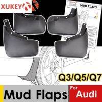 บังโคลนรถยนต์ XUKEY แท้ S สำหรับ Audi Q3 Q5 FY Q7 SQ5แผ่นกันโคลนล้อรถยนต์บังโคลนบังโคลนกันแดดด้านหน้าด้านหลัง