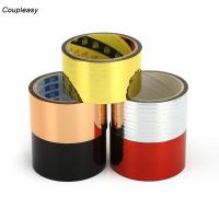 ◐ 30M Gold/Silver/Red/Black Foil Tape BOPP Tape Scrapbooking Tools Mix Solid Colors Masking Tape Adhesive Decoration Tapes