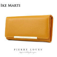 IKE MARTI Leather Luxury Wallet for Women Solid Chain Elegant Women Wallets Card Holder Purse Female Purses Long Clutch Wallets