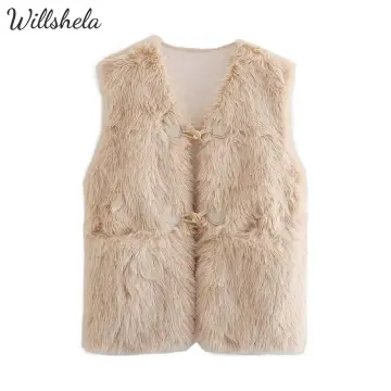 Fur vest jacket sale