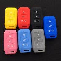 fgjfykjd Silicone rubber car key Case Cover Holder for BYD YUAN ev535 E1 S2 ev360 4button Smart Remote key