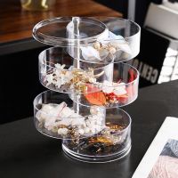 [COD] Transparent rotating box head hairpin earring shelf display stand nail hand necklace earrings storage