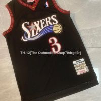 ▨∏ Classic Hot Sale Philadelphia No. 76 People 3 Iverson Jersey Vintage Black White mn Basketball Uniform Men Sports Trend Loose Embroidery 553478