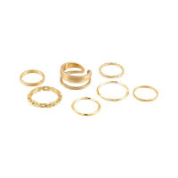 7-piece Adjustable Ring Couple Ring Joint Index Finger Ring Ring Jewelry Couple Ring Finger Ring Set Plain Ring