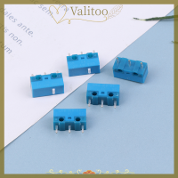 Valitoo เมาส์ไมโครสวิตช์5ชิ้นเปลือกหอยสีน้ำเงินจุดสีขาว0.74N เมาส์ปุ่มสวิทช์ขนาดเล็กโลหะผสมเงินติดต่ออายุการใช้งาน20ล้าน