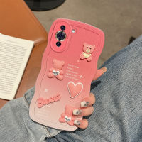 เคสนิ่ม TPU 3มิติสำหรับ Huawei Nova 9 PRO เคส Huawei Nova 9แฟชั่นพรีเมี่ยมไล่ระดับสี3D ความรักหัวใจหมีโทรศัพท์เคส TPU เคสป้องกันนุ่มนิ่ม TPU