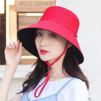 [hot]Women Fisherman Hat Round Shape Flat Top Sunscreen Anti-UV Summer Hat Outdoor Supply