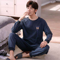 Cotton Mens Thin Pajama Fashion Plaid Pijama Sets Spring Autumn Casual Long Sleeve Sleepwear Soft Comfortable Pajamas for Men