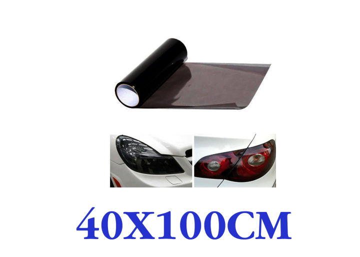 car-light-film-40x100cm-ฟิล์มติดไฟหน้า-ฟิล์มติดไฟหน้ารถยนต์-ฟิล์มดำติกรถ-ฟิล์มดำติดกระจก-ฟิล์มติดโคมไฟหน้ารถยนต์-ฟิล์มติดไฟท้าย-สีดำชา