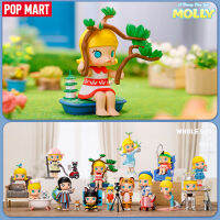 POP MART Hari Yang Membosankan ชุดโมลลี่ตุ๊กตาขยับแขนขาได้ตาบอดรุ่น Kartun โมเดล Mainan Koleksi ของขวัญเซอร์ไพรส์สาวๆ