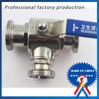 1 inch Sanitary Female Thread T-way Ball Valve