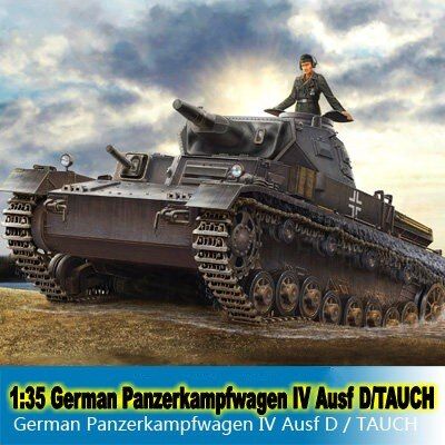 รถถังหุ่นประกอบ1/35เยอรมัน IV D-Type/ถังดำน้ำ Panzerkampfwagen IV Ausd/TAUCH รถถังรุ่น80132