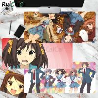 Haruhi Suzumiya Mousepad แผ่นรองเมาส์อะนิเมะสวยงามขนาดสำหรับ Kawaii โต๊ะเด็กสาววัยรุ่นห้องนอน