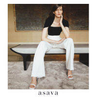 [asava aw22] Asava classic high-rise straight leg pants กางเกงผู้หญิง อาซาว่า ขายาว เอวสูง ทรงคลาสสิค