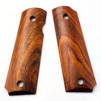 1 Pair Natural Red Rosewood Handle Patches Material Non-slip Hand Grip DIY Blanks Scales Slabs For P4 ZY 1911 Models