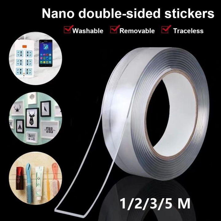Cheap 1/2/3/5M Nano Tape Tracsless Double Sided Tape Transparent