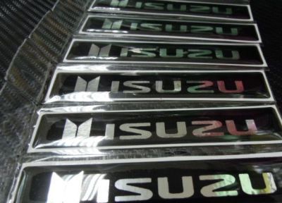 สติ๊กเกอร์ เส้นดำ เทเรซิ่นนูน อย่างดี คำว่า ISUZU sticker ติดรถ แต่งรถ อีซูซุ ติดก้านล้อ ติดกันสาดรถ ติดขอบประตู ก้านล้อ สี่เหลี่ยม