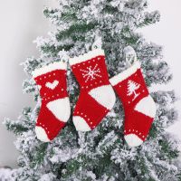 New Year Christmas Stocking Large Xmas Gift Bags Wool Candy Bag Christmas Gift Bag for Home Navidad Sock Christmas Tree Decor