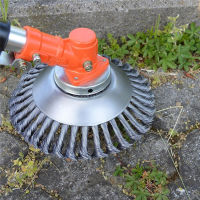 【cw】Steel Wire Wheel Lawn Mower Brush Disc Grass Trimmer Head Brushcutter Grass Cutting Rusting Dust Removal Plate Garden Toolshot