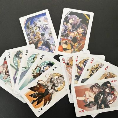 【YF】 1set Anime Game Genshin Impact Cosplay Poker Cards Toy Paper Playing Card Party Board Collection Gift