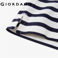 Giordanoผู้หญิง เสื้อยืดคอกลมแขนยาวลายทางผ้าฝ้าย Free Shipping 13322802TH