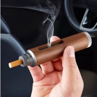 hot！【DT】✖  Wood Ashtray Cigar Ash Tray Soot Cover for Car Accessories with and Cleaning