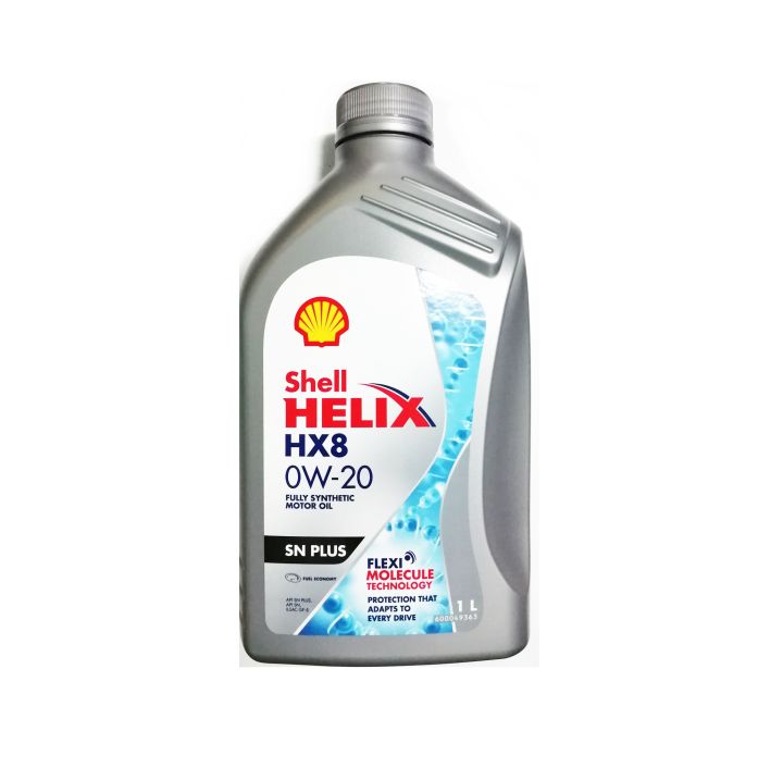 Shell Helix HX8 Synthetic น้ำมันเครื่องสังเคราะห์แท้ 0W20 1 ลิตร สำหรับรถอีโคคาร์