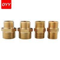 Brass Pipe Hex Nipple Fitting Quick Coupler Adapter 1/8 1/4 3/8 1/2 3/4 1 Male to Male Thread Water Oil Gas Connector Valves