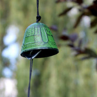 Japanese Nambu Cast Iron Outdoor Wind Chime Furin Cloche a Vent Metal Temple Praying Good Luck Bell