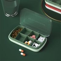 【YF】 7 Days Portable Pill Cases Travel Vitamin Capsule Medicine 4/7 Grids Week Storage Box Tablet Grinding Splitters Case