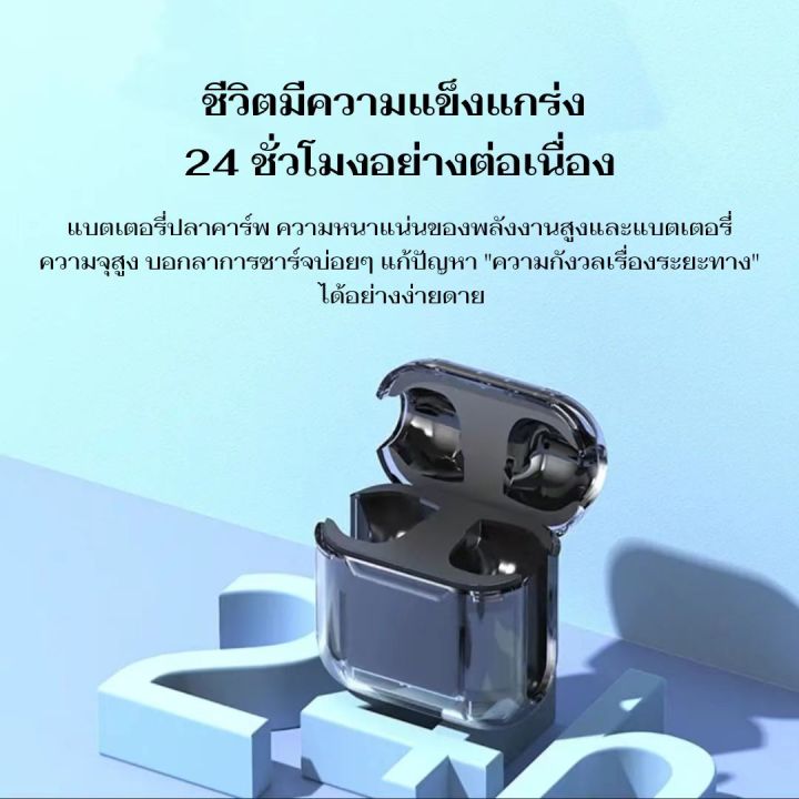 หูฟังโปร่งใส-หูฟังบูลทูธไร้สาย-vivo-หูฟัง-stereo-wireless-บูลทูธ-5-3-การทำงานแบบสัมผัส-ลดเสียงรบกวนอัจฉริยะ-แบตทนทาน-ใช้กับโทรศัพท์ได้ทุกรุ่น