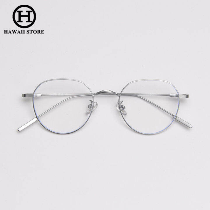 HAWAII Titanium Alloy Glasses Frame for Men Women Vintage Round Myopia