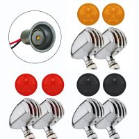 2pcs Heavy Duty Metal Motorcycle Turn Signals Bulb Indicators Blinkers Lights Vintage Retro Grille Bullet Turn Signal Light 1156