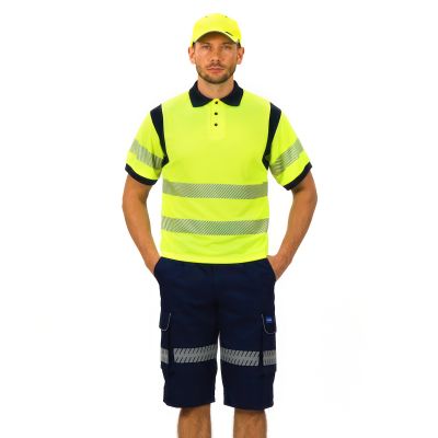 AYKRM Hi Vis Reflective T Shirt Safety For Construction Workwear High Visibility Polo Short Sleeve Quick Drying XS-6XL