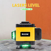 Cross Line Laser Level 12/16 Lines กันน้ำกันฝุ่นพร้อมไฟ LED แสดงสถานะ