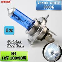 hippcron H4 Halogen Bulb 12V 100/90W 5000K Dark Blue Glass Car HeadLight Lamp Super White