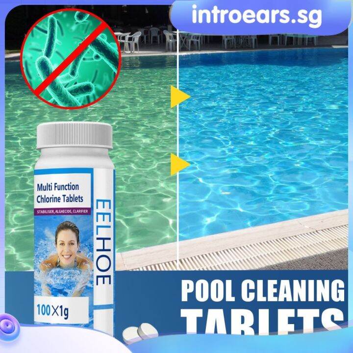 【Ready Stock】 INTR 100Pcs Effervescent Tablets Pool Kitchenware Spray