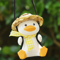 Auto กระจกมองหลังจี้ Swing Duck ทนทานแบบพกพา Universal อุปกรณ์ตกแต่งรถยนต์จี้รถน่ารัก