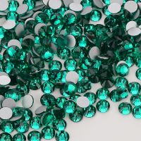 SS3-SS30 Peacock Glass Flatback Rhinestone Round Bottom Glue for Crafts Decoration