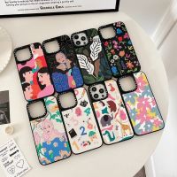 เคสที่วางฝาครอบกระจกลายศิลปะชื่อข้อต่อสำหรับโทรศัพท์ Iphone 14 13 12 11 Pro Max เคสกันกระแทกไอโฟนโทรศัพท์มือถือ