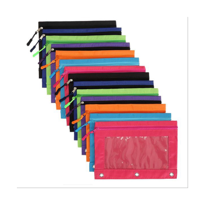 14PCS Binder Pencil Pouch with Zipper Pulls,for School, Office, Pencil Case Enforced 3 Ring