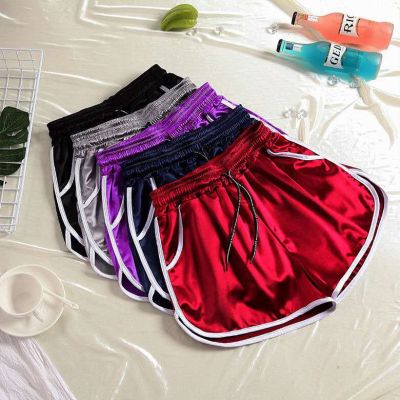 Summer Pants Women Casual Running Sports Shorts Gym Workout Waistband Yoga Bling Short Big Size 5XL with Pockets