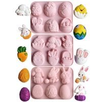 【CW】 Happy Easter Mold Eggs Silicone Chocolate Jelly Pudding Decoration Household