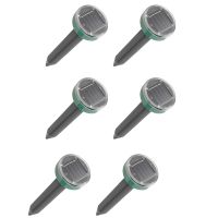 6PCS Mole Deterrent Device Solar Power Repellent for Lawn &amp; Garden - Get Rid of Gophers &amp; Voles