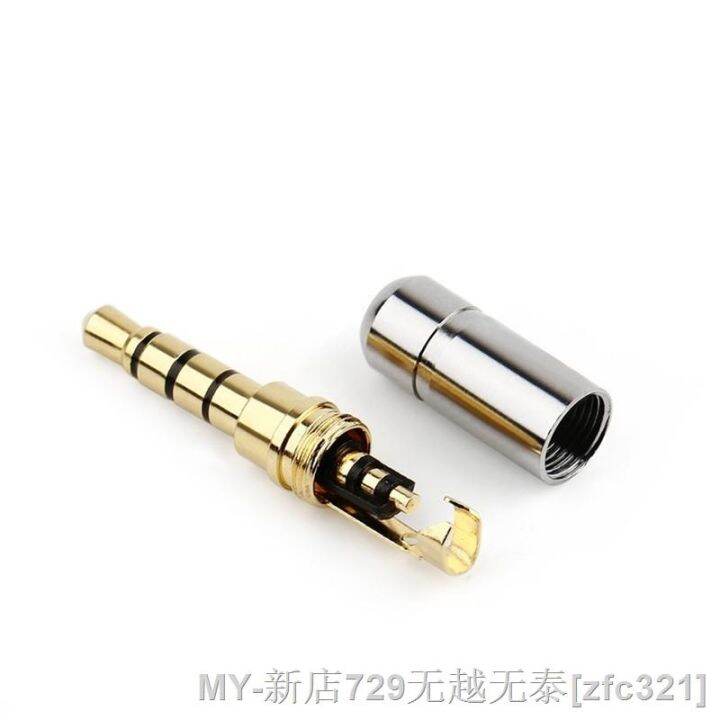 cw-3-5-jack-stereo-4-poles-hifi-headphone-plug-3-8mm-headphones-upgrade-cable-gold-plated-length-32mm