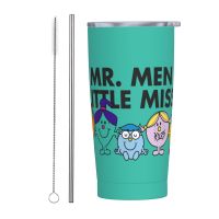 แก้วกาแฟแก้วแบบมีหลอดสำหรับรถยนต์ Mr ผู้ชายและ Little Miss 20ออนซ์ (พร้อมหลอด) ฝาปิด PS 304ด้านในของถ้วยวัสดุ201ด้านนอก