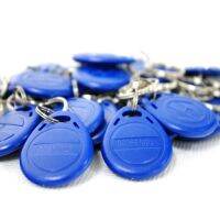 100 pcs TK4100 Read only 125kHz RFID ID Card Key Keyfobs Access Control Tag Blue Access Control Key Only